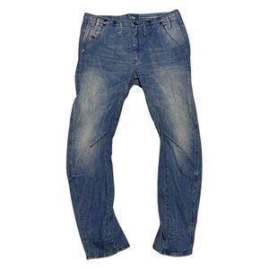 G STAR RAW ARC Navy 3D TAPERED BRACES Designer Denim Jeans Womens 12